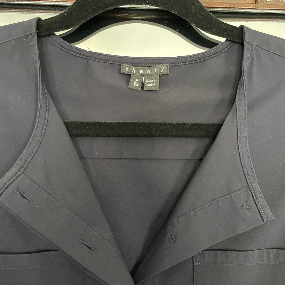 Theory Button Down Sleeveless Blouse - image 3